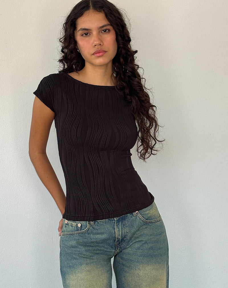 Image von Nova Top in Crinkle Black