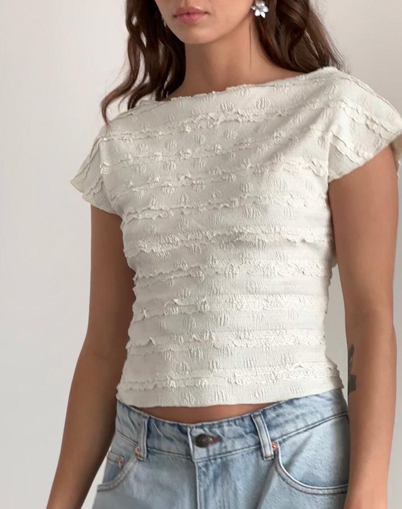 Nova Top in Crinkle Elfenbein