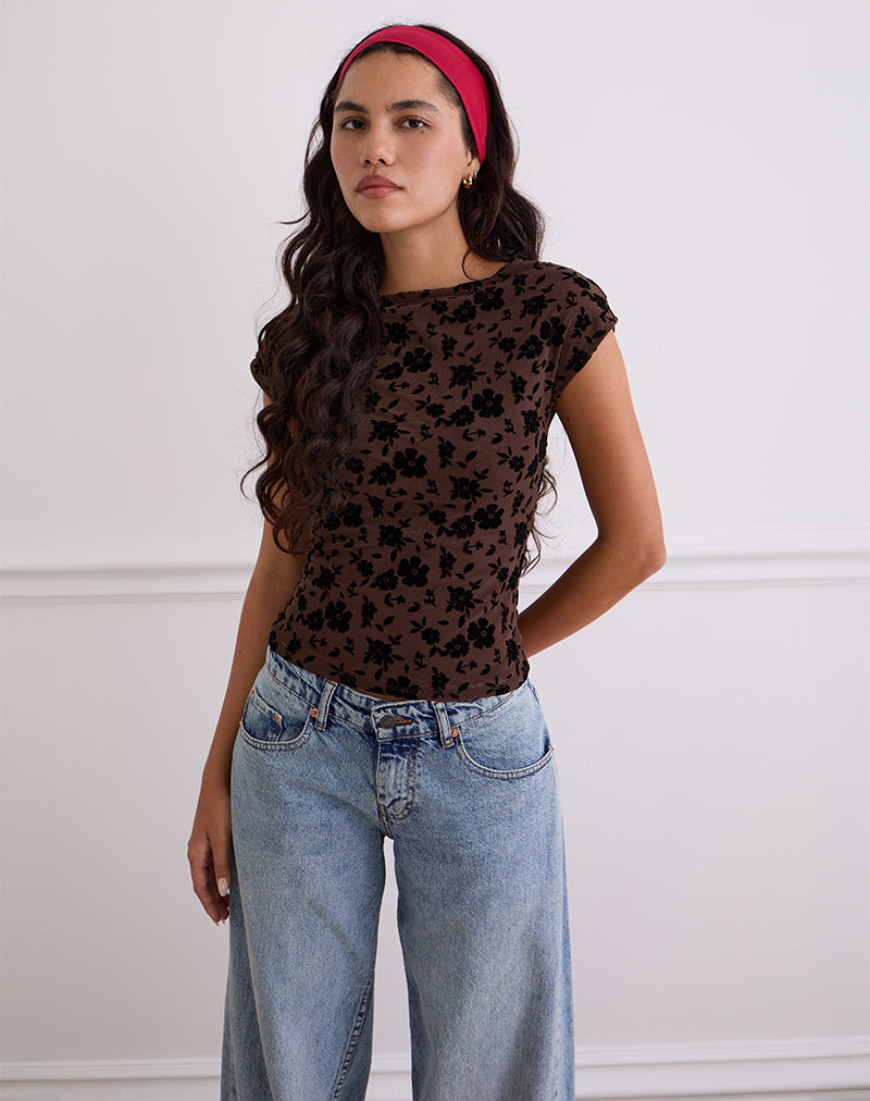 Nova Top in Garden Floral Braun