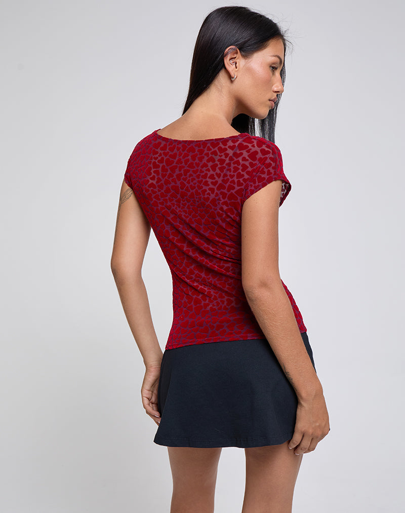 Image of Nova Top in Herzflock Maroon