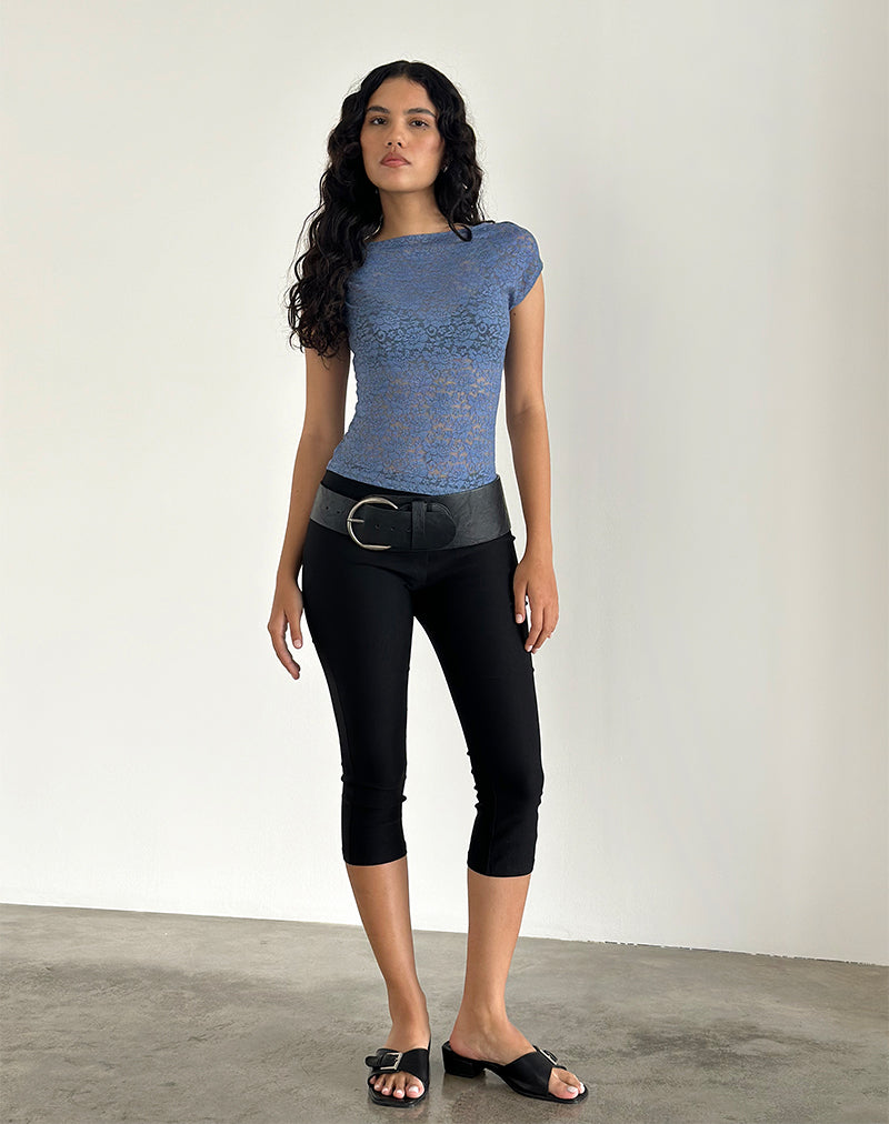 Image of Nova Top aus mondscheinblauer Spitze