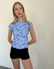 Bild von Nova Top in Inky Blue Floral Mesh