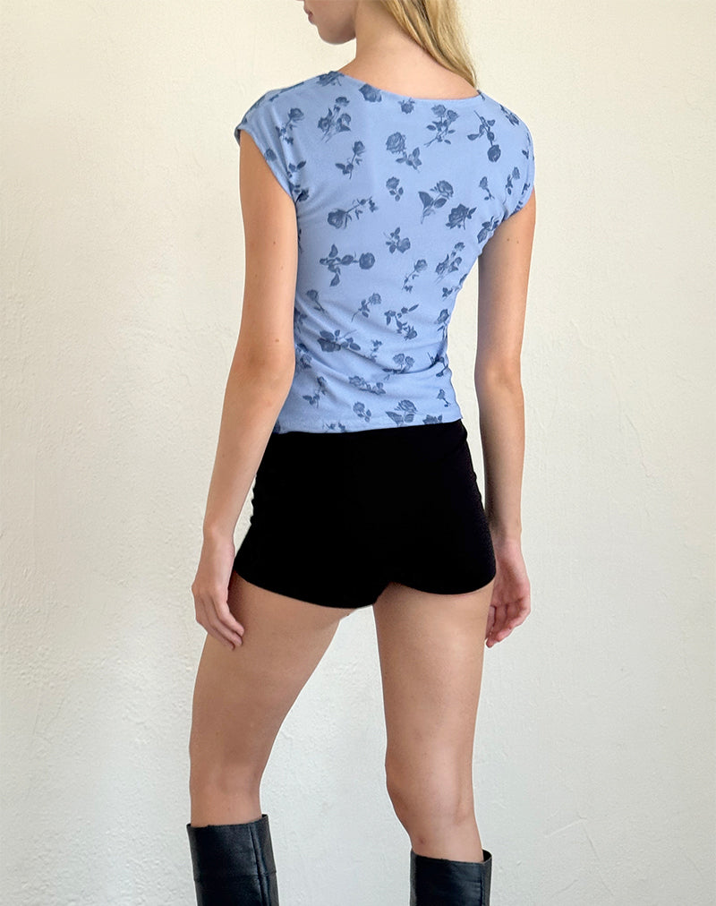 Bild von Nova Top in Inky Blue Floral Mesh
