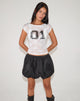 Image of Nova Top aus elfenbeinfarbener Spitze mit 01 Big Print