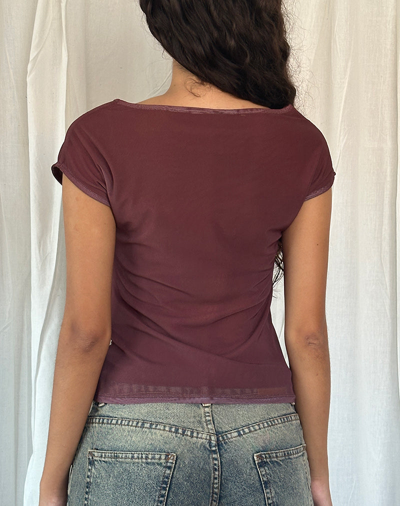Image of Nova Top aus Lumen Mesh Braun