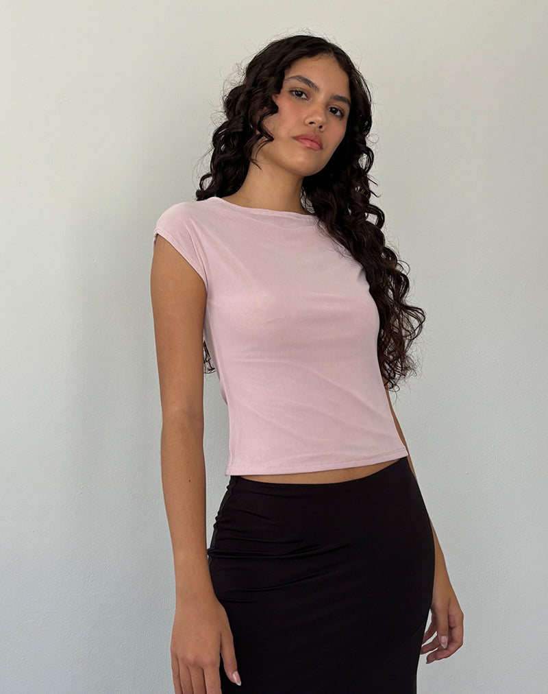 Nova Top aus Netzgewebe Rosa
