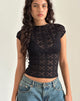 Image of Nova Top in Regal Lace Schwarz