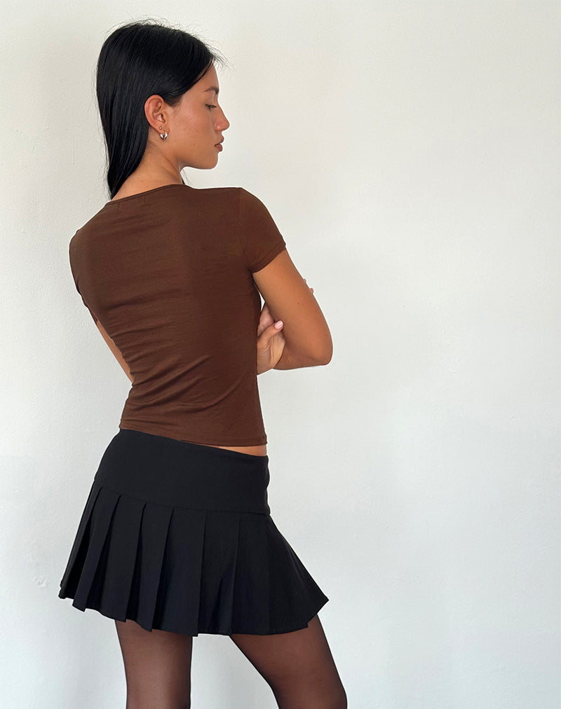 Bild von Novalie Tie Front Top in Kakao
