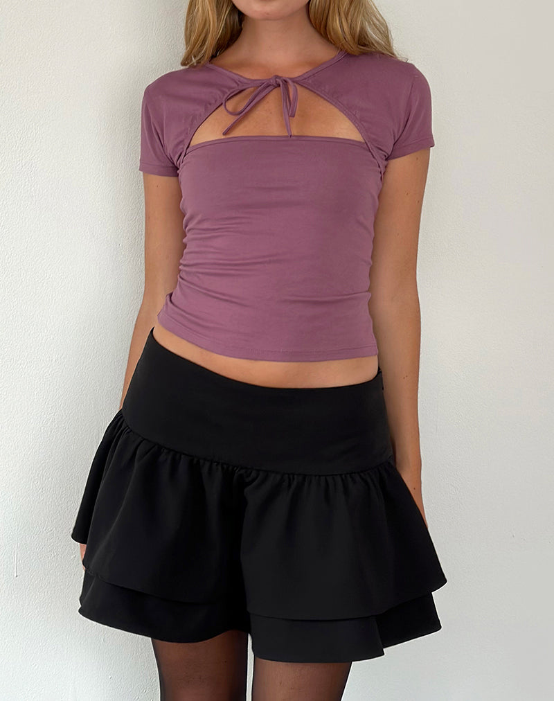 Bild von Novalie Tie Front Top in Mauve