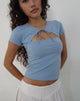 Bild von Novalie Tie Front Top in Artic Ice Lycra