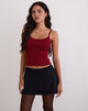 Bild von Ziva Knit Cami Vest Top in Burgundy