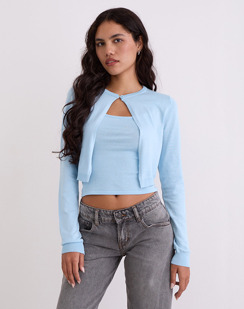 Bild von Ziva Knit Cami Vest Top in Blau