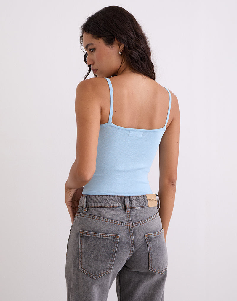 Bild von Ziva Knit Cami Vest Top in Blau