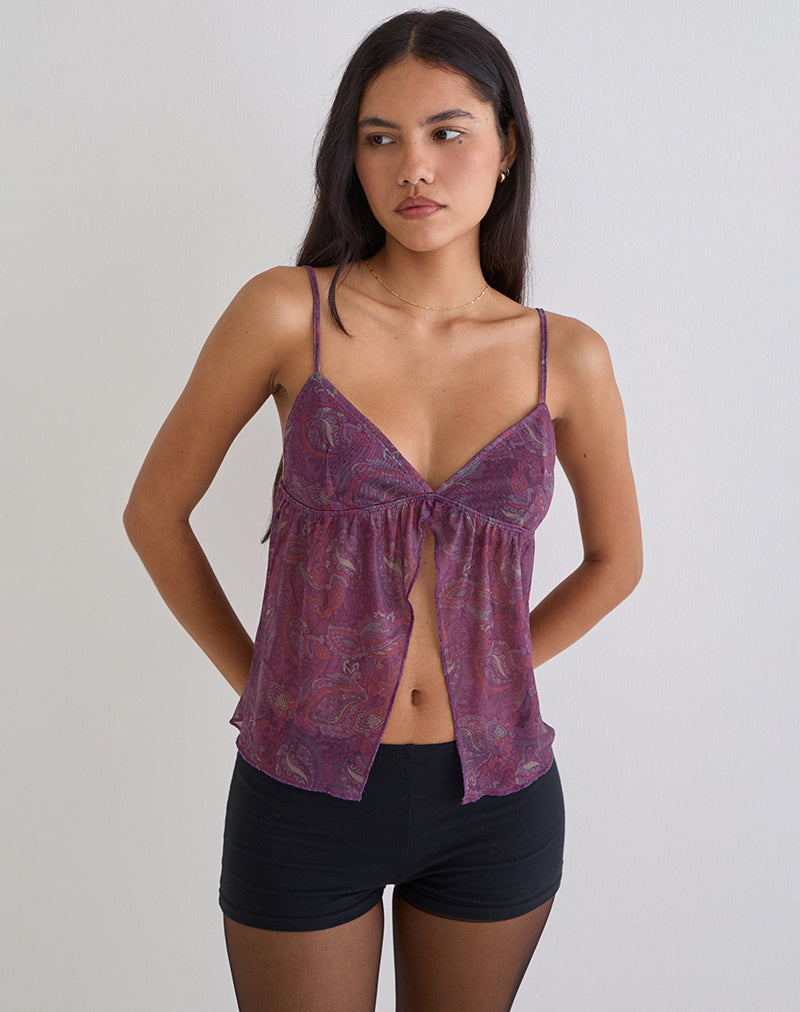 Bild des Nukara Butterfly Top in Regal Paisley Purple