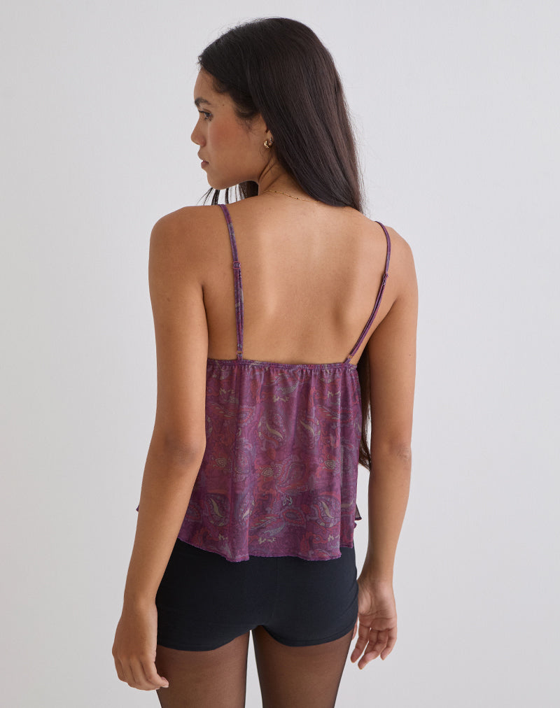 Bild des Nukara Butterfly Top in Regal Paisley Purple