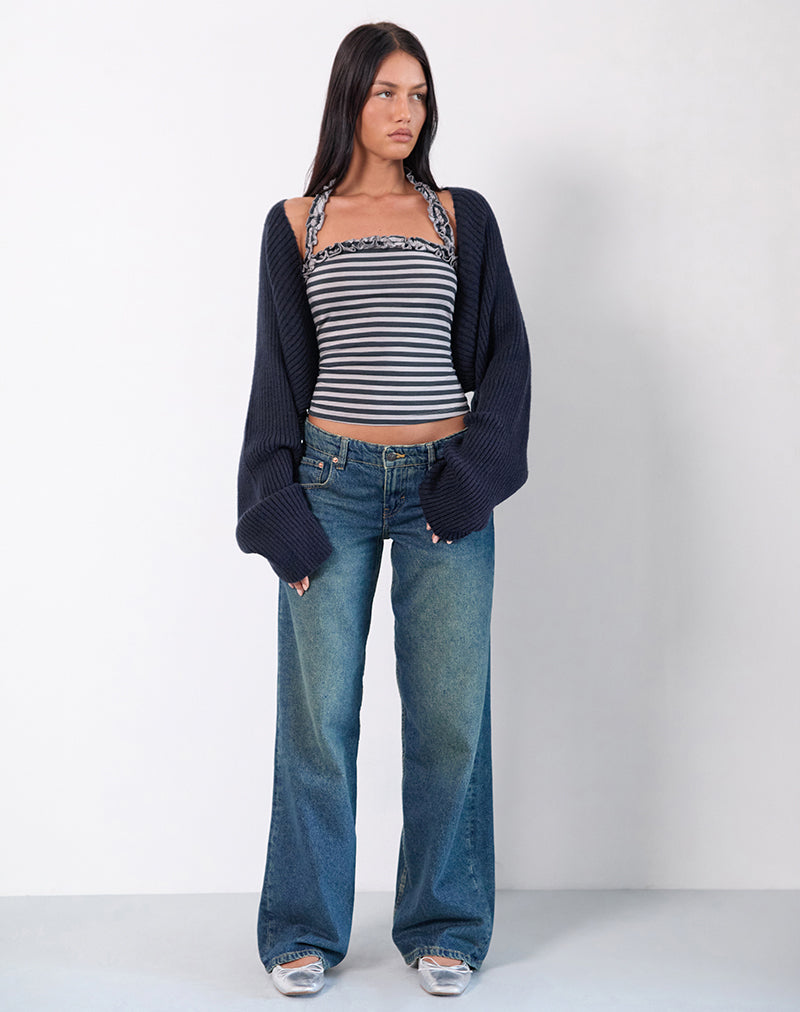 Nuria Shrug in Marineblau