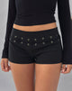 Image of Linaya Lace Up Hot Pant in Tailoring Schwarz
