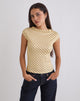 Bild von Nova Slinky Top in Gelb Diagonalstreifen