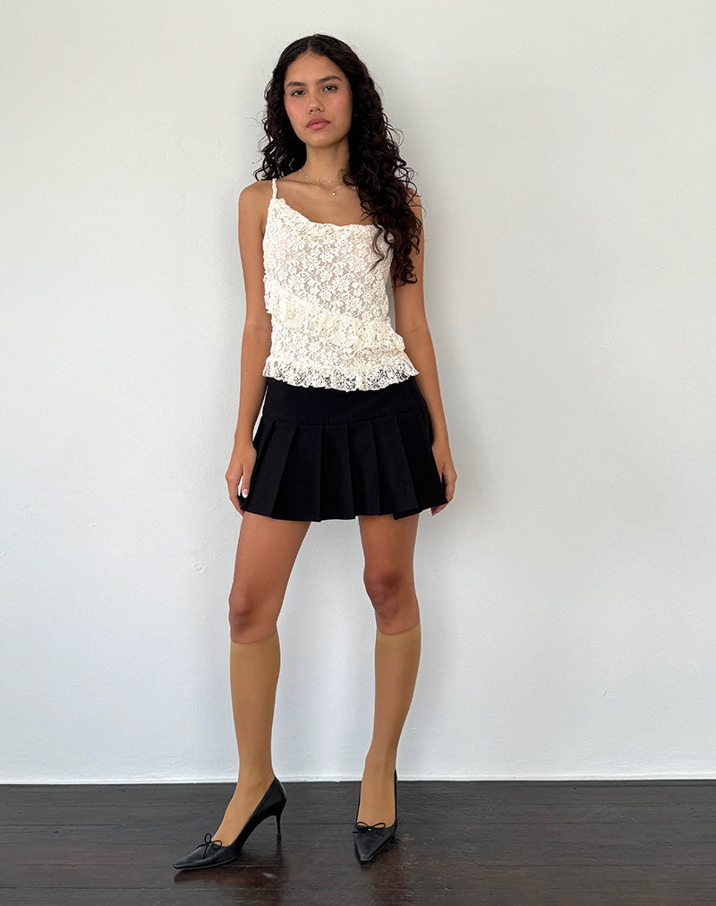 Image of Octavia Asymmetrisches Cami-Top aus Spitze Ivorya
