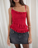Image of Octavia Asymmetrisches Cami-Top aus Spitze Rot