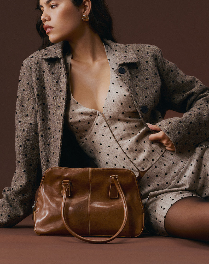 Image of Lirena Langarmmantel in Polka Braun