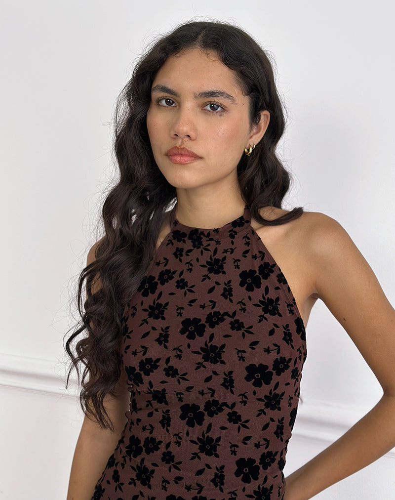 Bild von Olivera Top in Brown Garden Floral