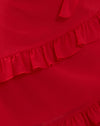 Roter Chiffon mit Rosette