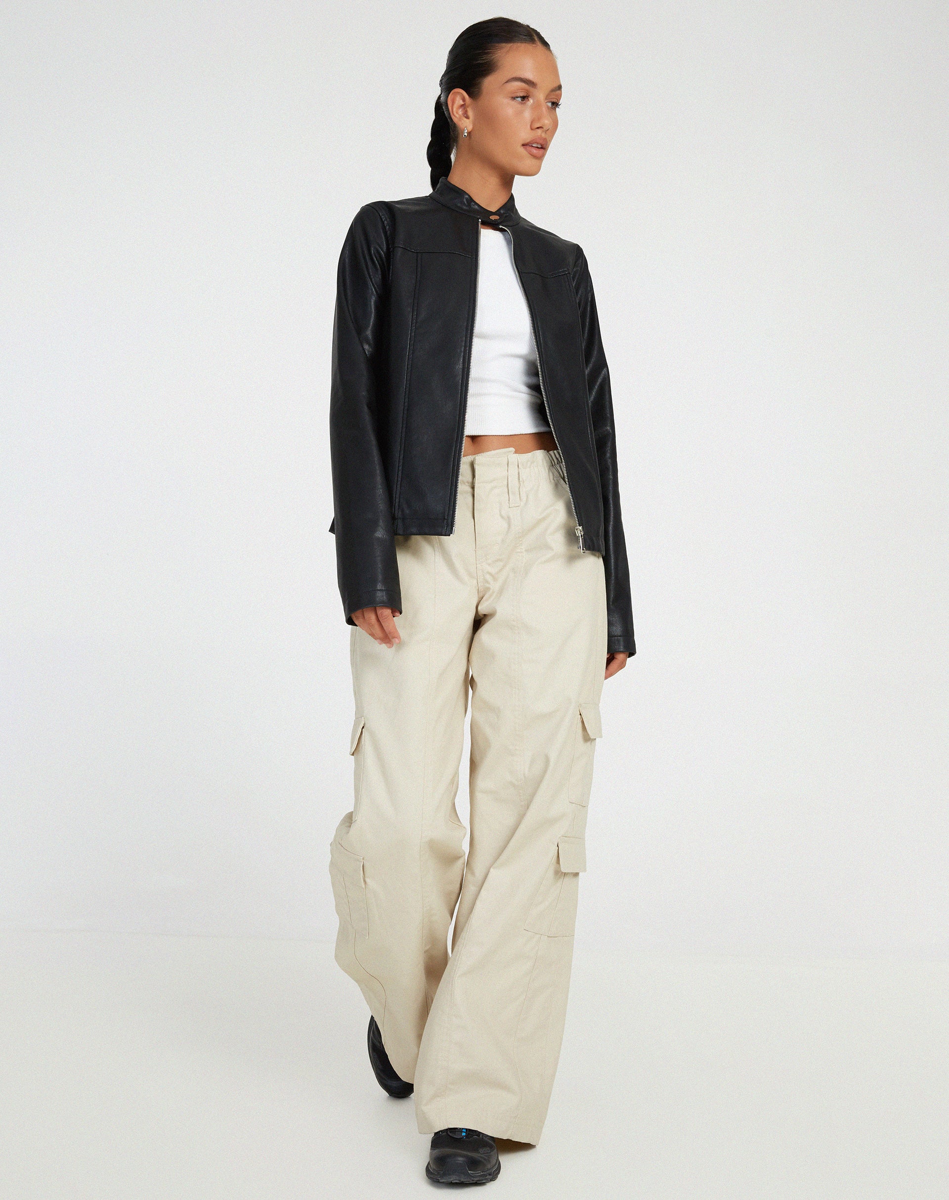 Image of Olivia Jacke aus PU Schwarz