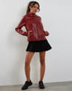 Image of Olivia Jacke in PU Blutrot