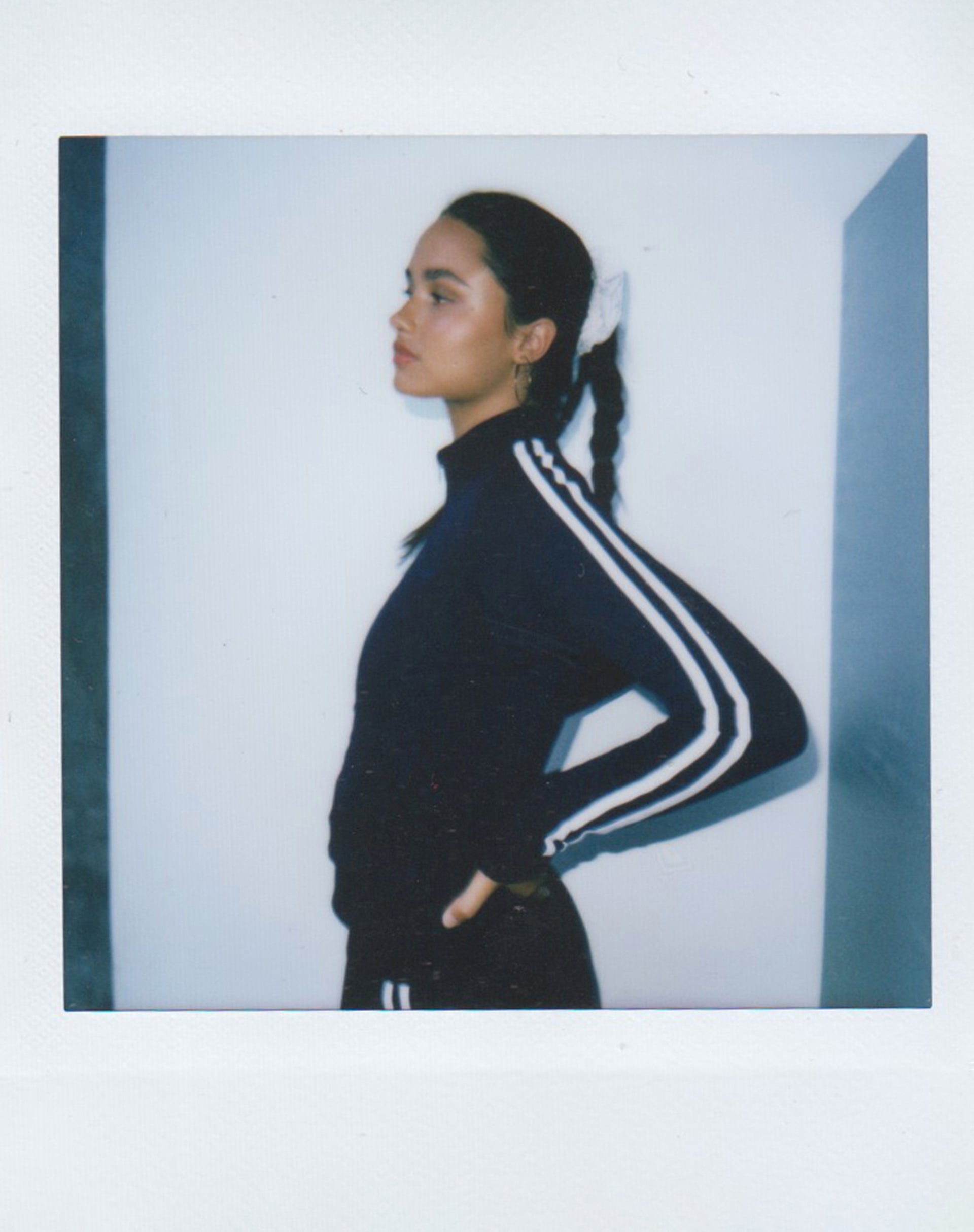 Image of Orion Zip Up Pullover in Navy mit weißen Streifen und M-Stickerei