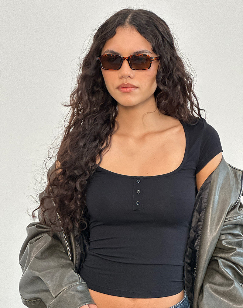 Ortez Sonnenbrille aus opakem Schildpatt