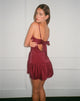 Image of Oshi Minikleid mit offenem Rücken aus Satin Rot
