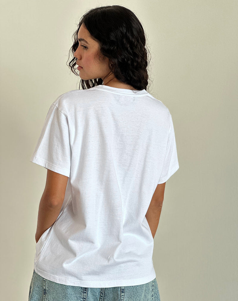 Bild von Oversized Basic Tee in Weiß Cuties