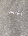 Grau meliert mit Motel Scribble-Stickerei