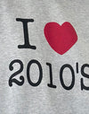 Grau meliert mit I Love 2010's Druck