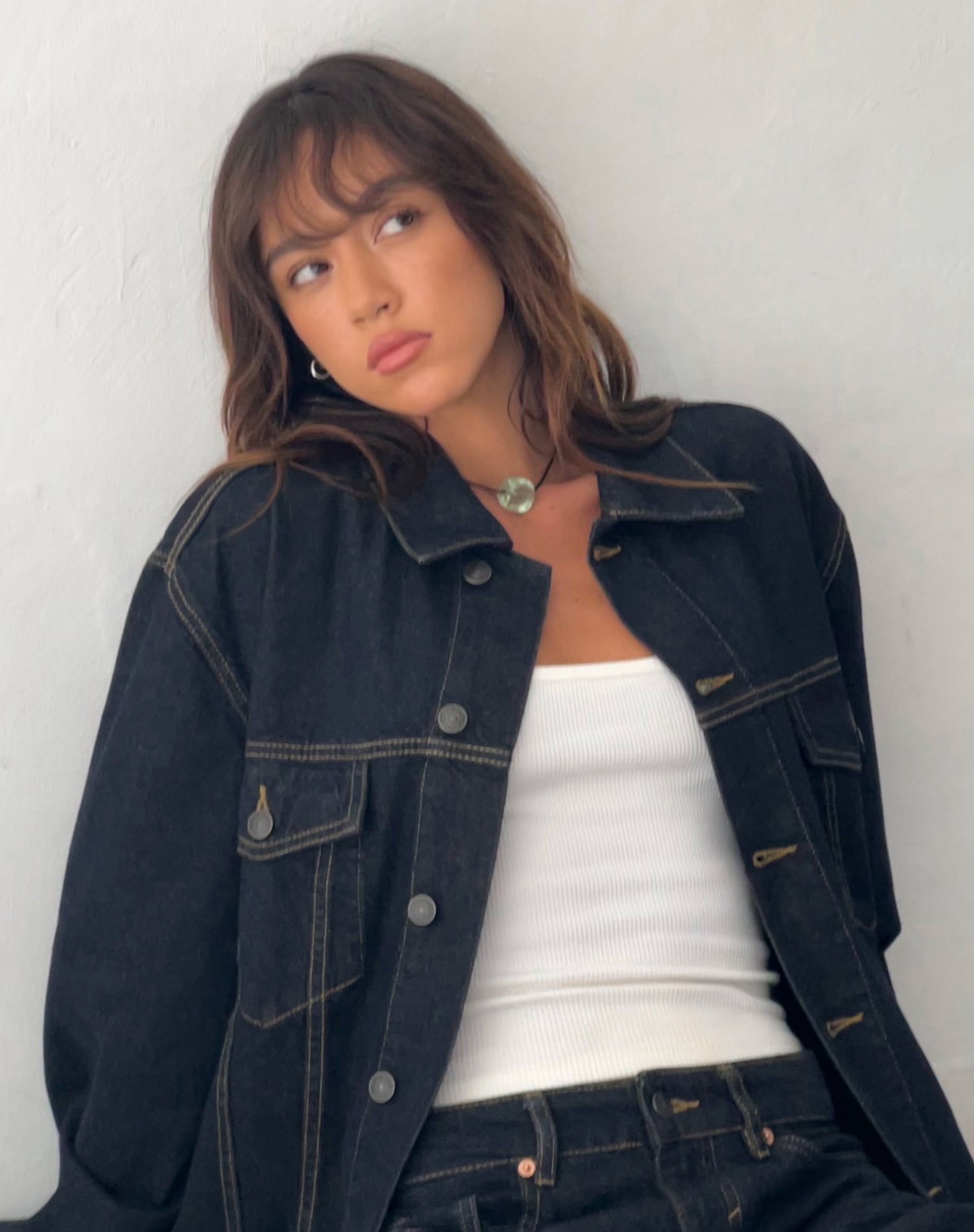 Bild von Oversized Denim Jacket in Indigo