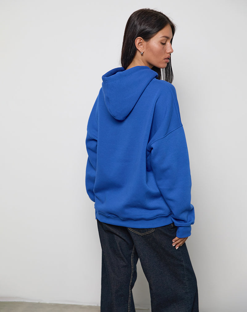 Bild von Oversized Hoodie in Kobaltblau mit Cool Girl Grafik
