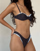 Bild von Pafriza Bikini-Oberteil in Schwarz und Blau Polka