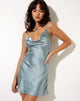 Image of Paiva Slip Dress aus Satin Hellblau