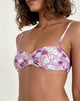 Image of Pali Bikinioberteil in leuchtendem Orange und Lila mit Blumenmuster