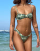 Image of Farida Bikiniunterteil aus grünem Schottenkaro