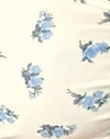 Blau Cluster Floral mit Picot-Besatz