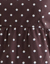 Braun mit Medium Polka Weiß