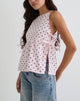 Bild von Palsi Tie Side Top in Rosa mit mittlerer Polka Rot