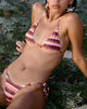 Image of Lentra Bikini-Unterteil mit Perlen in Horizontal-Mix-Streifen