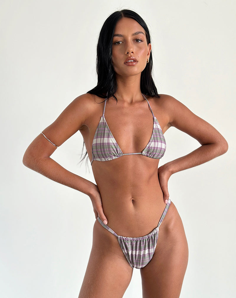 Image of Nakeela Bikiniunterteil in Lila Tartan