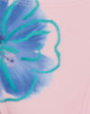 Rosa und blaue Aquarellblume