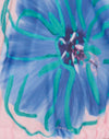 Rosa und blaue Aquarellblume