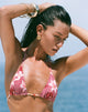 Bild von Pami Bikini Top in Zig Zag Lily Burgundy mit Perlen