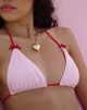 Image of Pami Bikinioberteil in Sakura Shimmer mit rotem Träger und Schleife